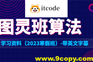 XX大学图灵班算法学习资料（2023寒假班）-带英文字幕